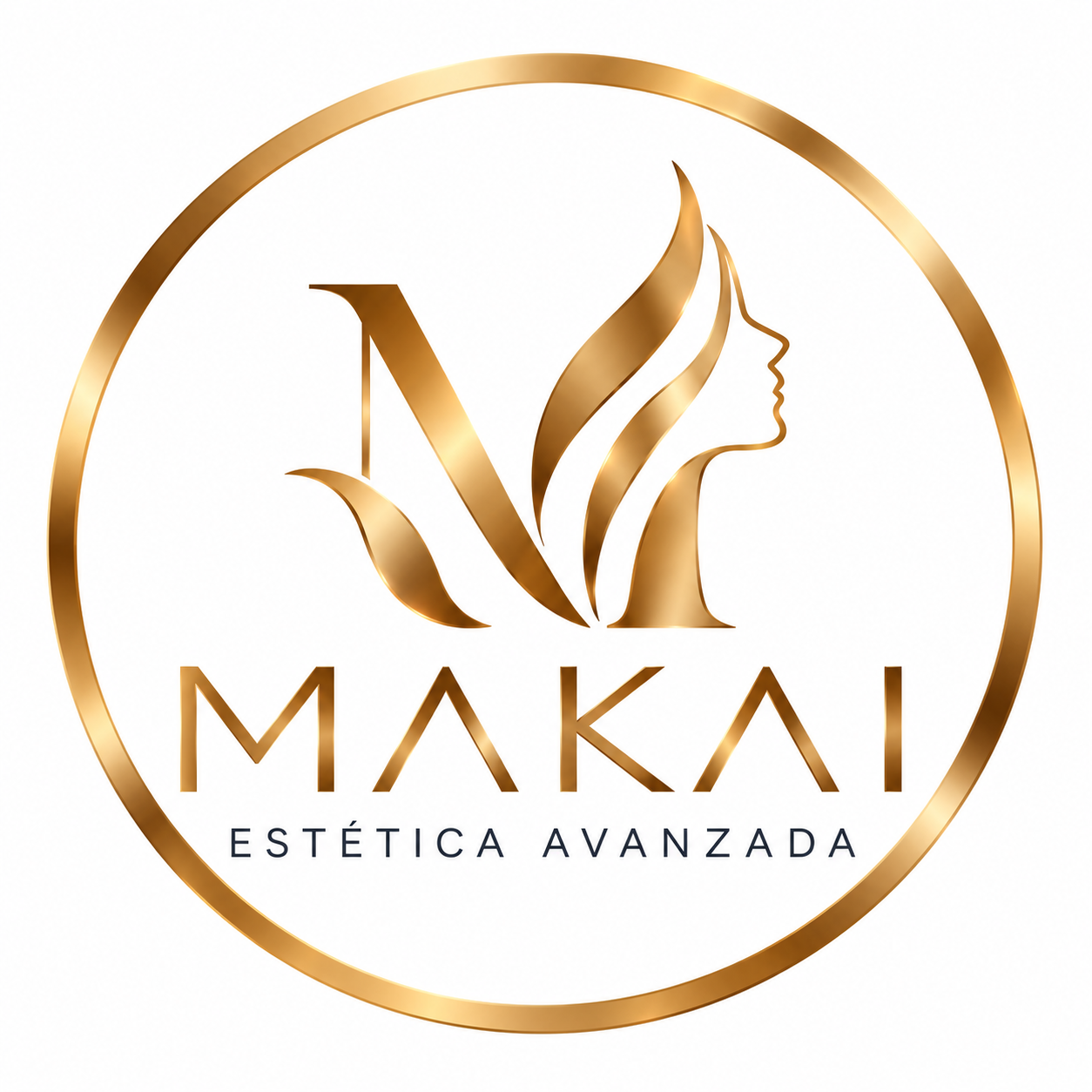 Makai Estética Avanzada, emblema oficial dorado