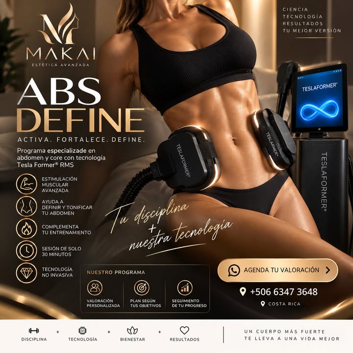 Imagen promocional de Makai: Abs Define con Tesla Former para abdomen
